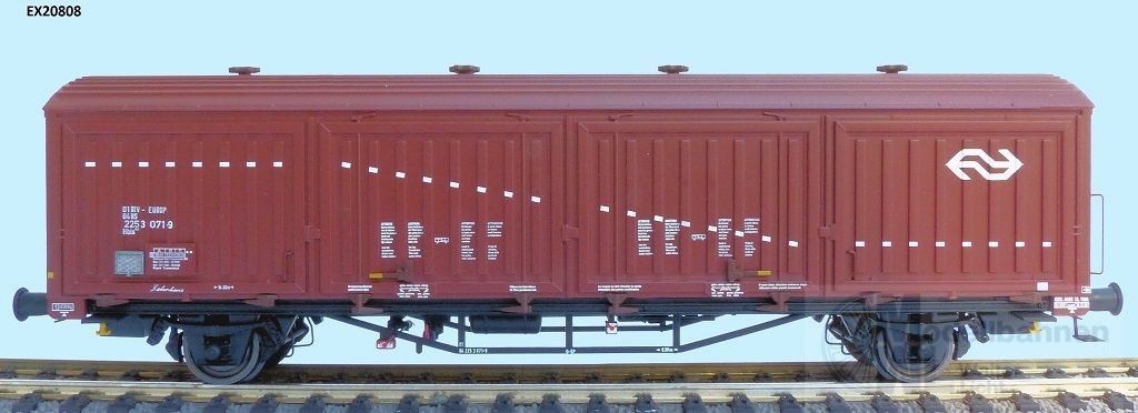 web EX20808 Exact Train 20808 - Schiebewandwagen NS Ep.V Hbis EUROP 8 Sicken blau Nr.1 H0/GL